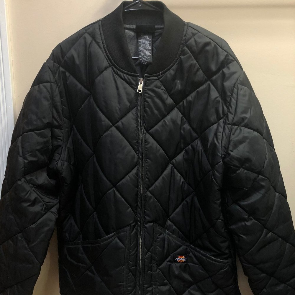 Dickies Black Diamond Quilted Nylon Jacket Bomber